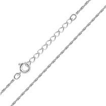 Sterling Silver Singapore Chain / Boylanmış